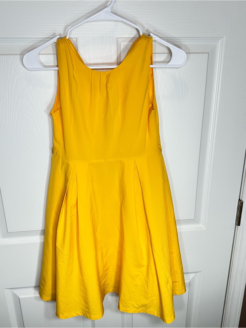 Bright Yellow Girls' Fit & Flare Dress